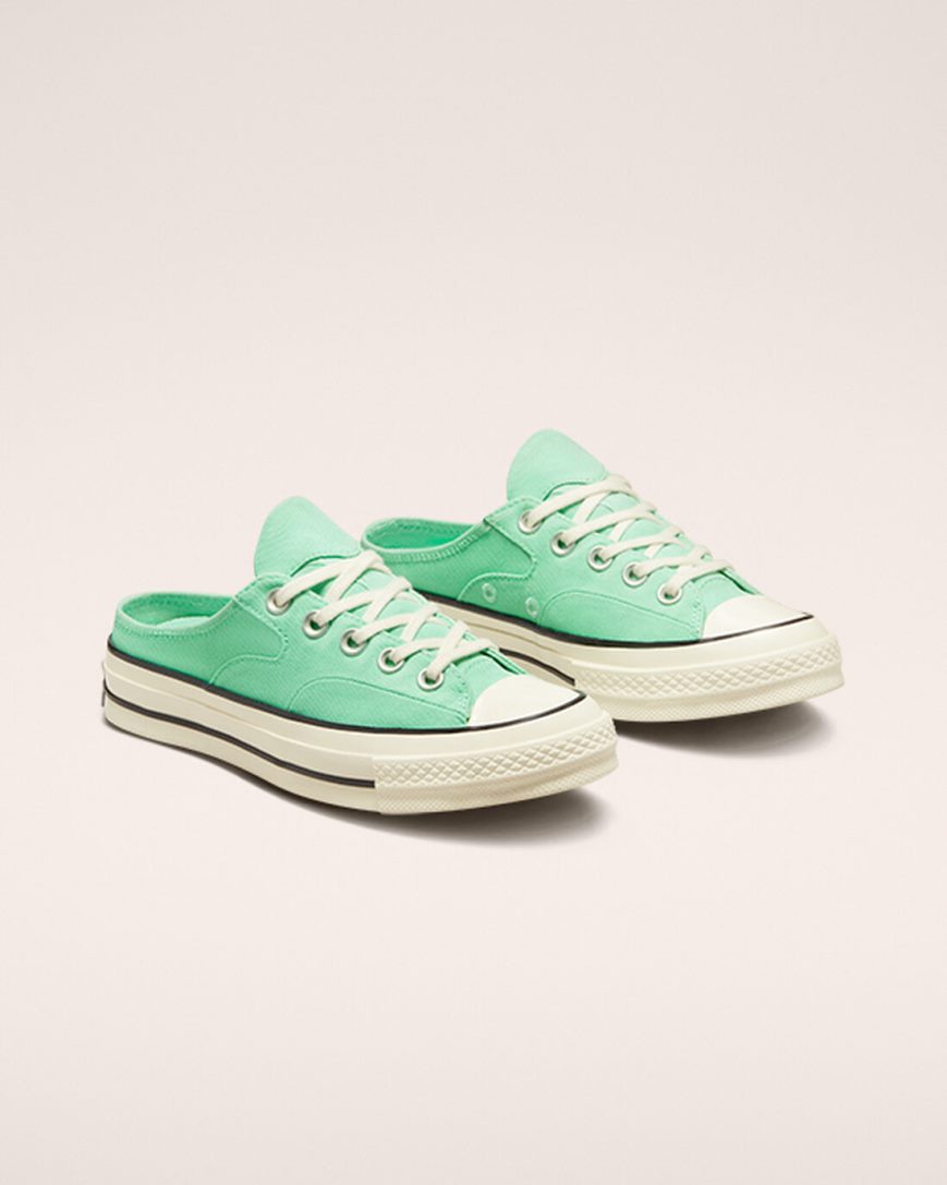 Zapatillas Bajas Converse Chuck 70 Mule Mujer Verde Negras | PE LW08E2